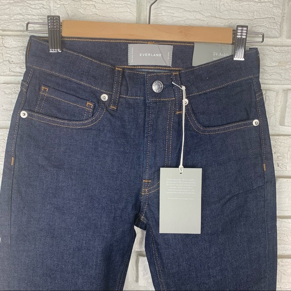 Everlane The Mid-Rise Skinny Jean 24 Ankle in Deep Indigo - Picture 5 of 9